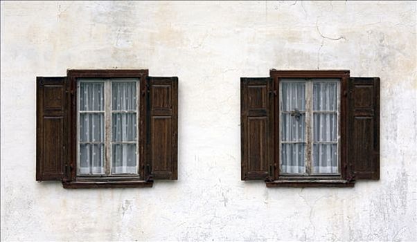 历史,窗户,恩加丁,瑞士,欧洲