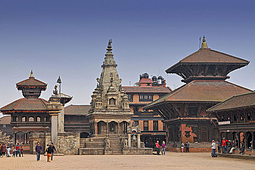 尼泊尔,巴克塔普尔,杜巴广场