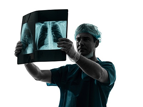 医生,外科,放射科医生,肺,躯干,x光片