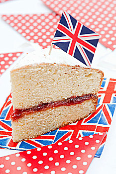 松糕,装饰,英国国旗