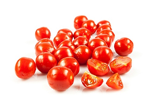 圣女果,新鲜,西红柿,白色背景,背景,红色