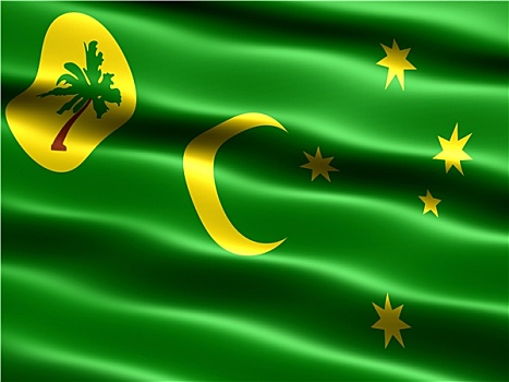 旗帜,椰树,岛屿