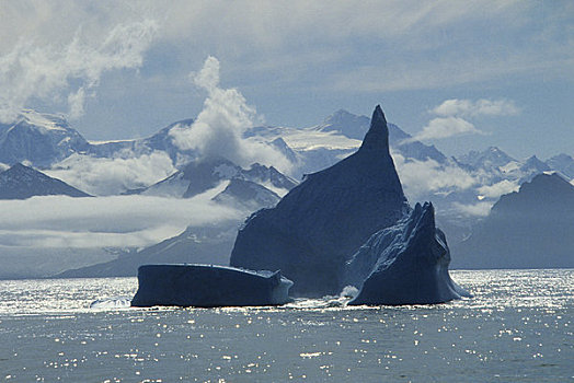 南极,冰山
