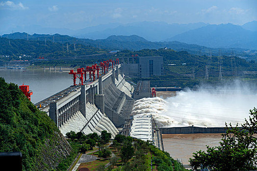 三峡大坝泄洪