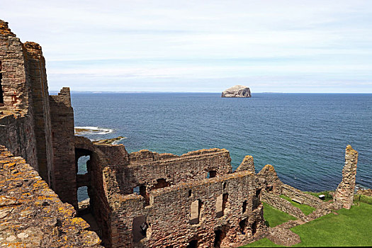 城堡,遗址,石头,岛屿,苏格兰