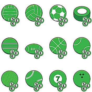 绿色,运动,赌博,象征