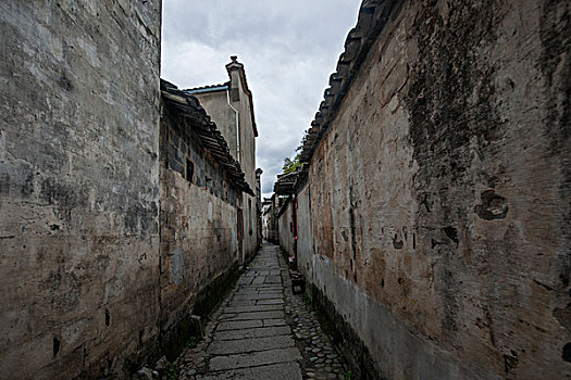 安徽黟县宏村宁静的小巷