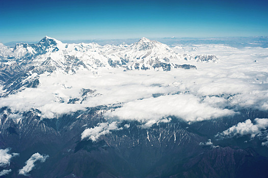 喜马拉雅山脉全景图片