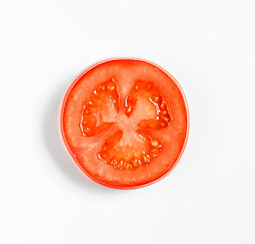 切片,西红柿,白色背景