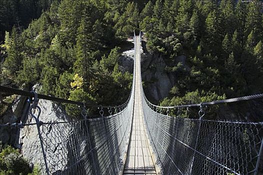 吊桥,钢铁,线缆,瑞士