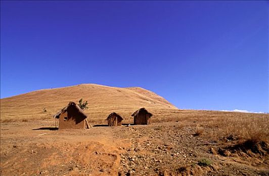 马达加斯加,风景,靠近,小屋