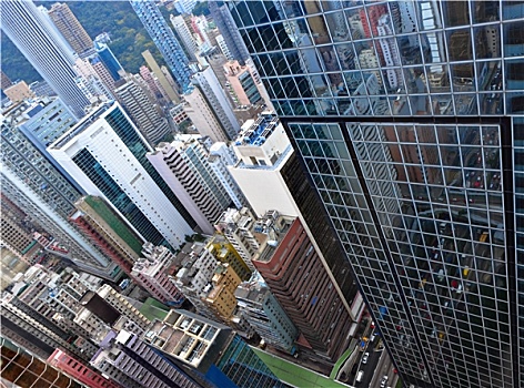 香港,拥挤,建筑