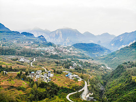 航拍湖北恩施大峡谷云龙地缝景区