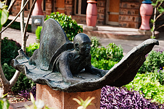 雕塑,花园,五个,新德里,印度