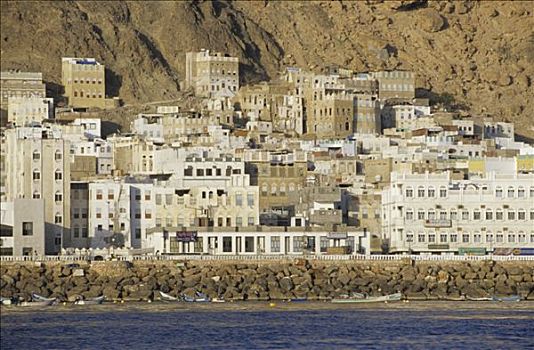 也门,建筑,海边