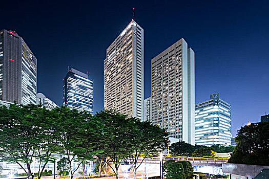 现代办公室,建筑,东京,黎明