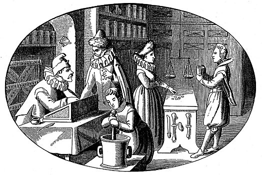 法国人,药师,杂货店,16世纪,艺术家