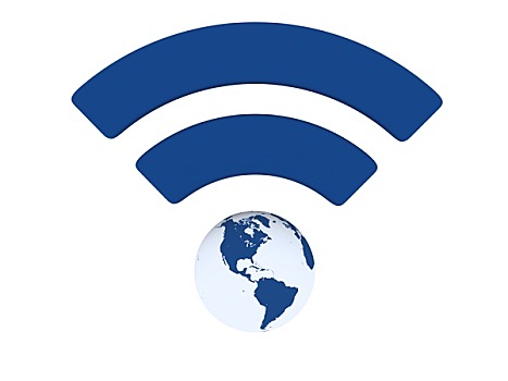 蓝色,无线网络,象征