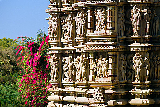 石头,雕刻,场景,克久拉霍,庙宇,中央邦,印度,亚洲