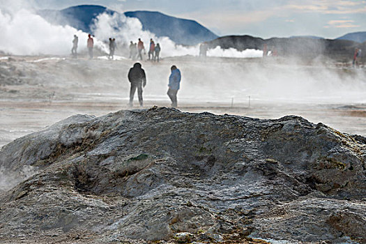东北方,冰岛,纳玛斯克德,地热,地点,动作,蒸汽,喷气孔,大幅,尺寸