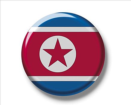 扣,旗帜,北方,韩国