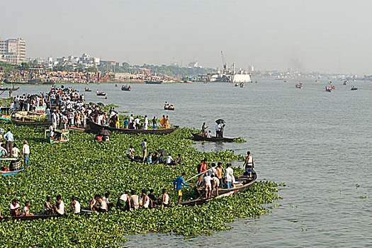 孟加拉,划船,条理,赛船,河,许多,竞争者,女孩,活力,参加,汇集