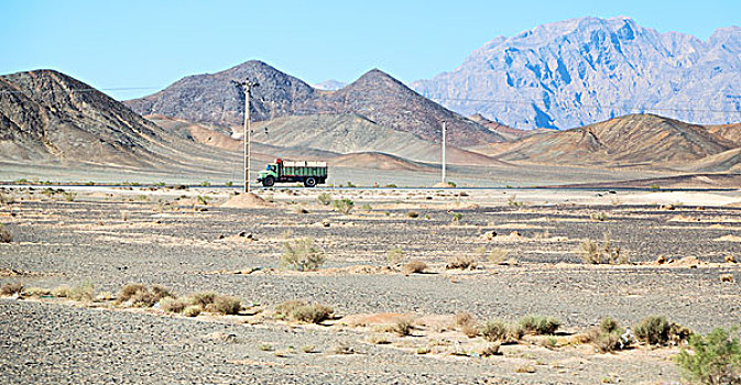 伊朗,模糊,山,风景,窗户,汽车