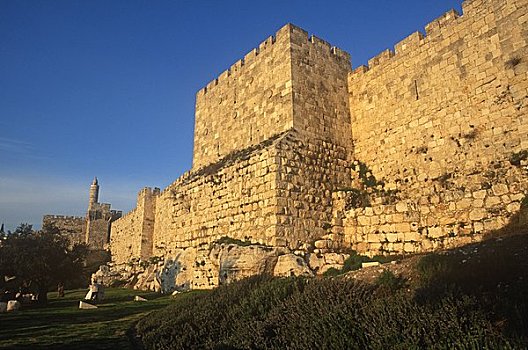 城墙,城堡,塔,耶路撒冷,以色列