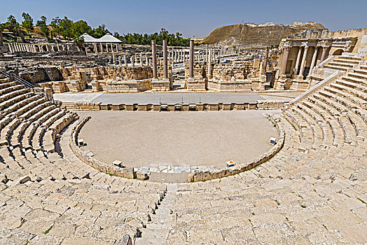 古老,罗马剧场,赌博,国家公园,以色列