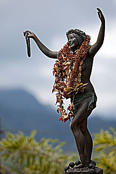 雕塑,考艾岛,夏威夷,美国