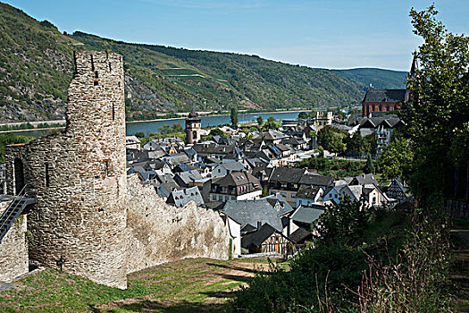 中世纪城市,墙壁,防御,塔,德国