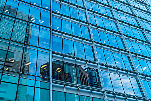 仰视,摩天大楼,建筑,玻璃