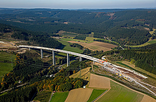 高架桥,钢铁,合成效果,建筑,桥,高速公路,扩大,延展,北莱茵威斯特伐利亚,德国,欧洲