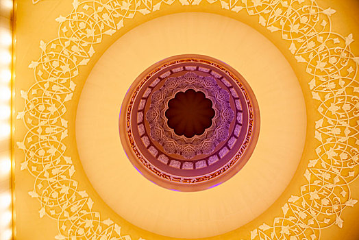 阿联酋阿布扎比谢赫扎伊德清真寺顶装饰