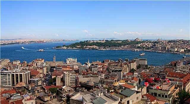 伊斯坦布尔,金角湾,全景,加拉达塔,塔,土耳其