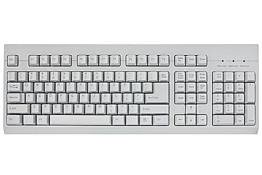 电脑键盘,隔绝,白色