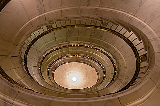 美国,华盛顿特区,一个,两个,最高法院,椭圆,螺旋,楼梯