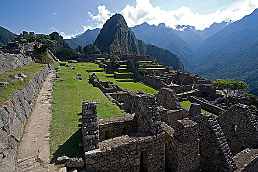 南美,秘鲁,印加古城,马丘比丘,背景