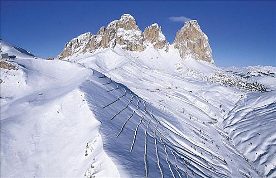 山,雪,顶峰,意大利,欧洲