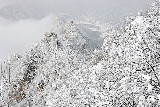 箭扣长城雪景