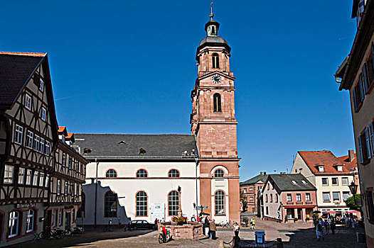 教堂,弗兰克尼亚,巴伐利亚,德国,欧洲