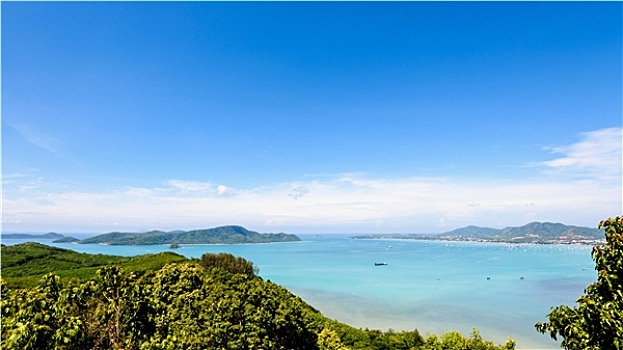 风景,蓝天,上方,安达曼海,普吉岛,泰国