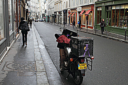 法国,巴黎,递送,摩托车