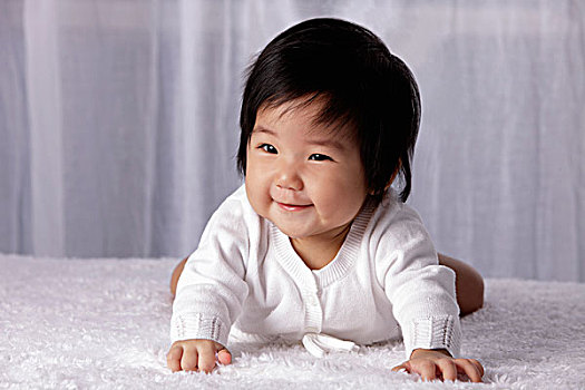 中国人,婴儿,肚子,微笑