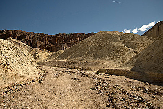 金色,峡谷,小路,死亡谷国家公园,加利福尼亚,美国
