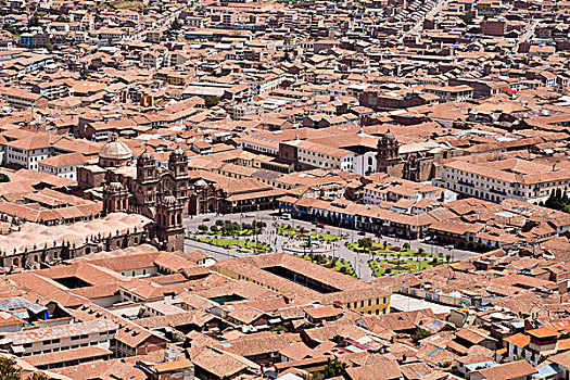 风景,历史,中心,广场,阿玛斯,老城,世界遗产,库斯科,库斯科市,秘鲁,南美