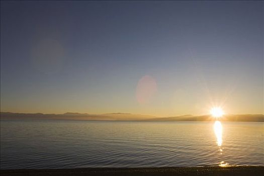 日出,上方,太浩湖,加利福尼亚,美国