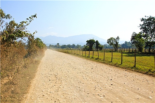 乡村道路,万荣,老挝