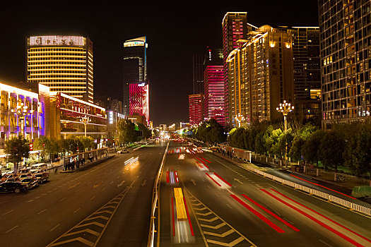 节日昆明北京路之夜