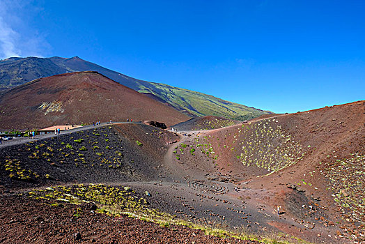 火山口,火山地貌,火山,埃特纳火山,省,意大利,欧洲